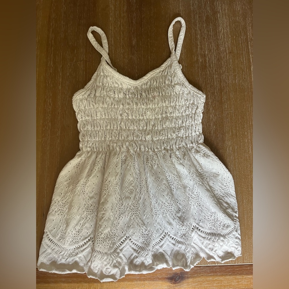 White Lace Sleeveless Top